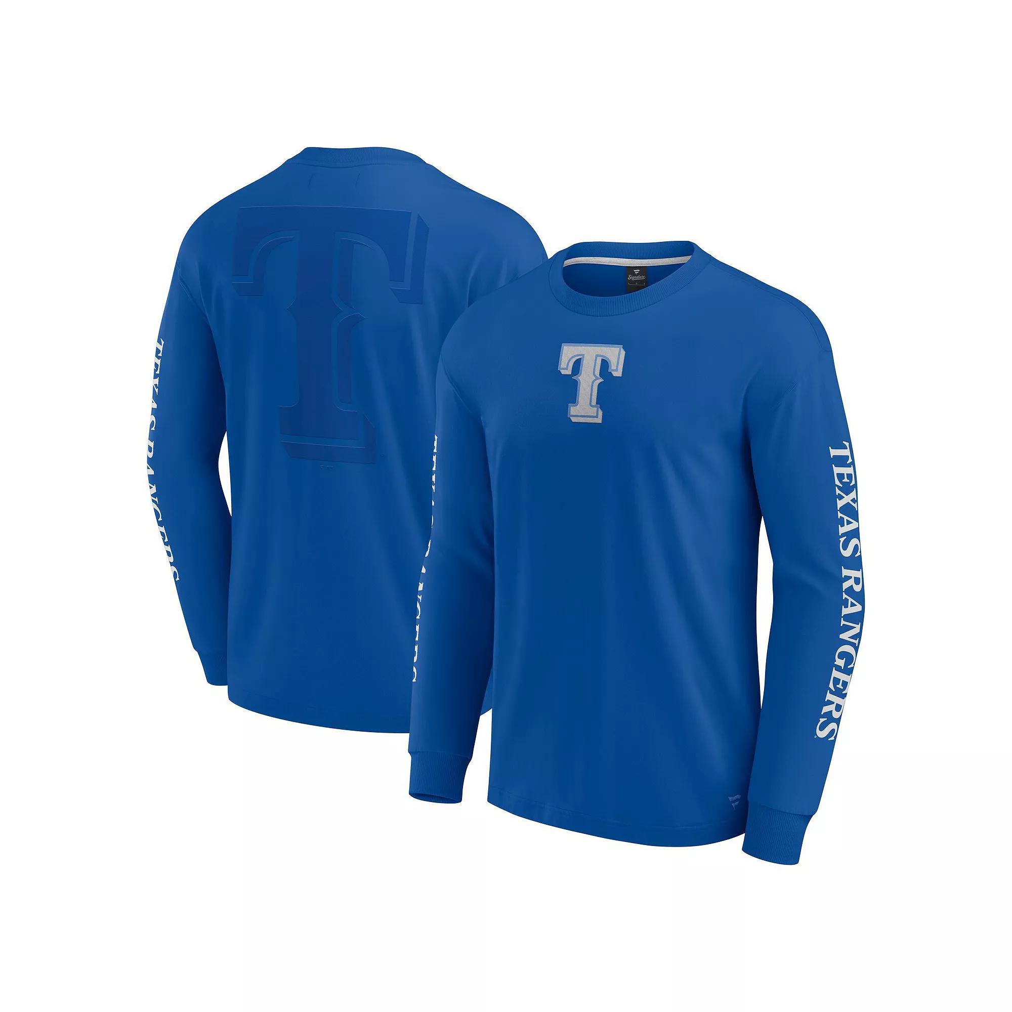 Men's Fanatics  Royal Texas Rangers Elements Strive Long Sleeve T-Shirt, Size: Large, Blue Product Image