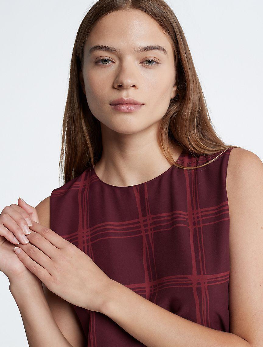 Check Sleeveless Top Product Image