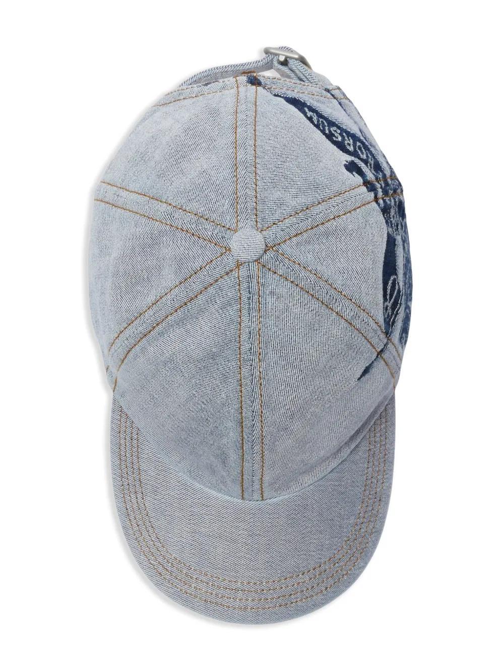 logo-print denim baseball cap Product Image