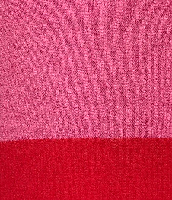 FRANCES VALENTINE Fantasia Angora Blend Color Block Crew Neck 3/4 Sleeve Maxi Dress Product Image
