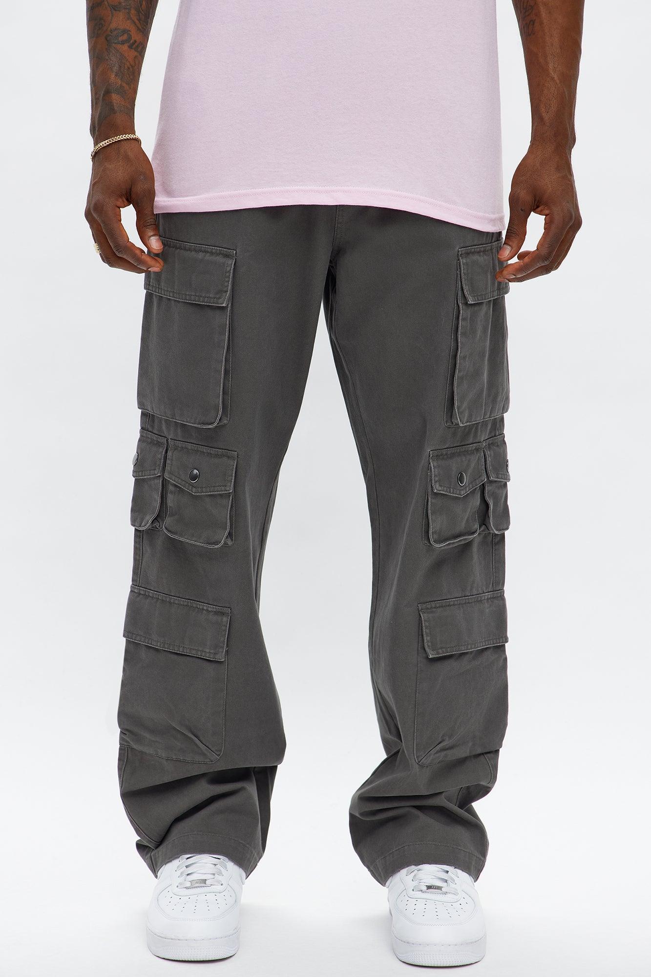 Straight Void Runner Cargo Pants - Charcoal Product Image