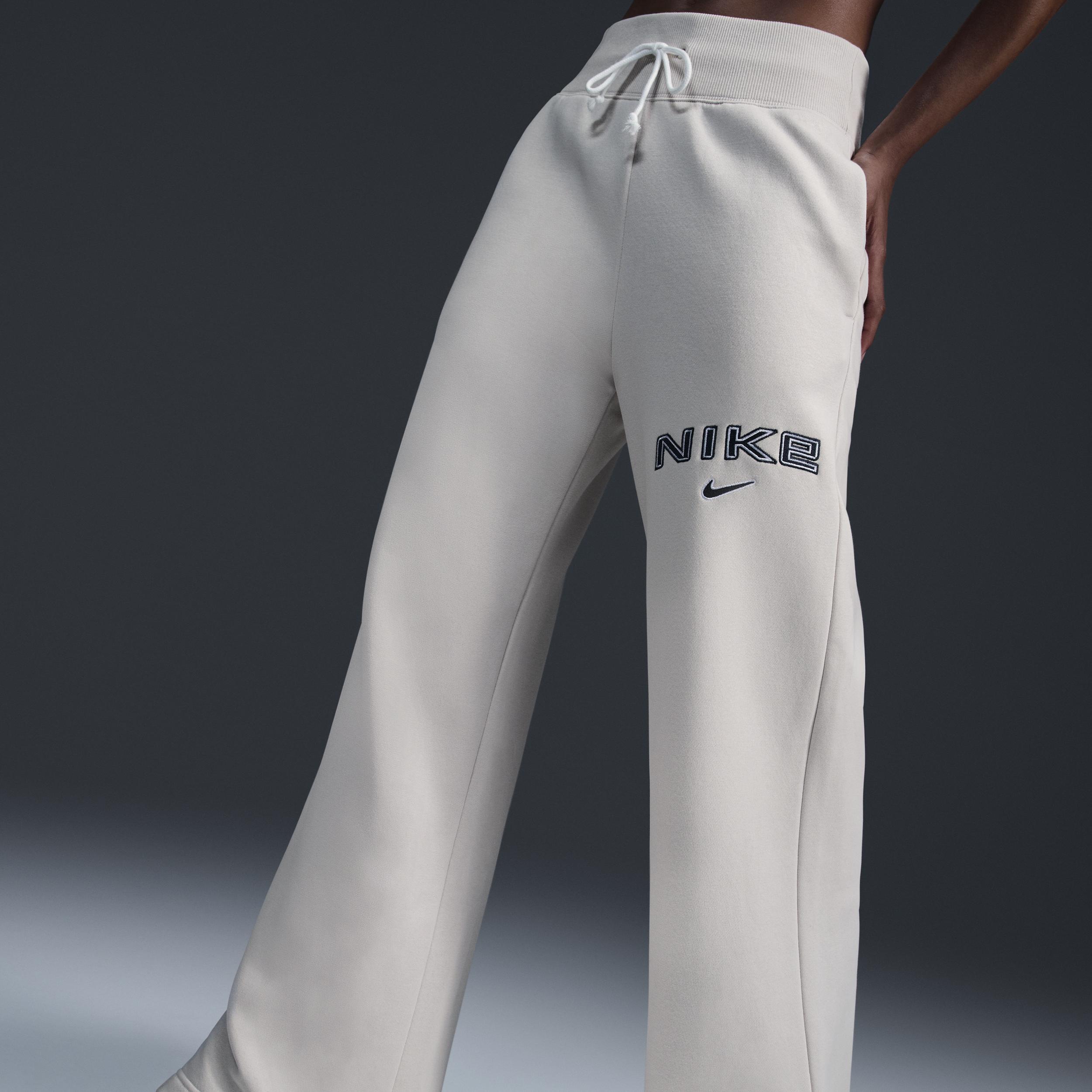 Nike Sportswear Phoenix Fleece Women's High-Waisted Wide-Leg Logo Pants Product Image