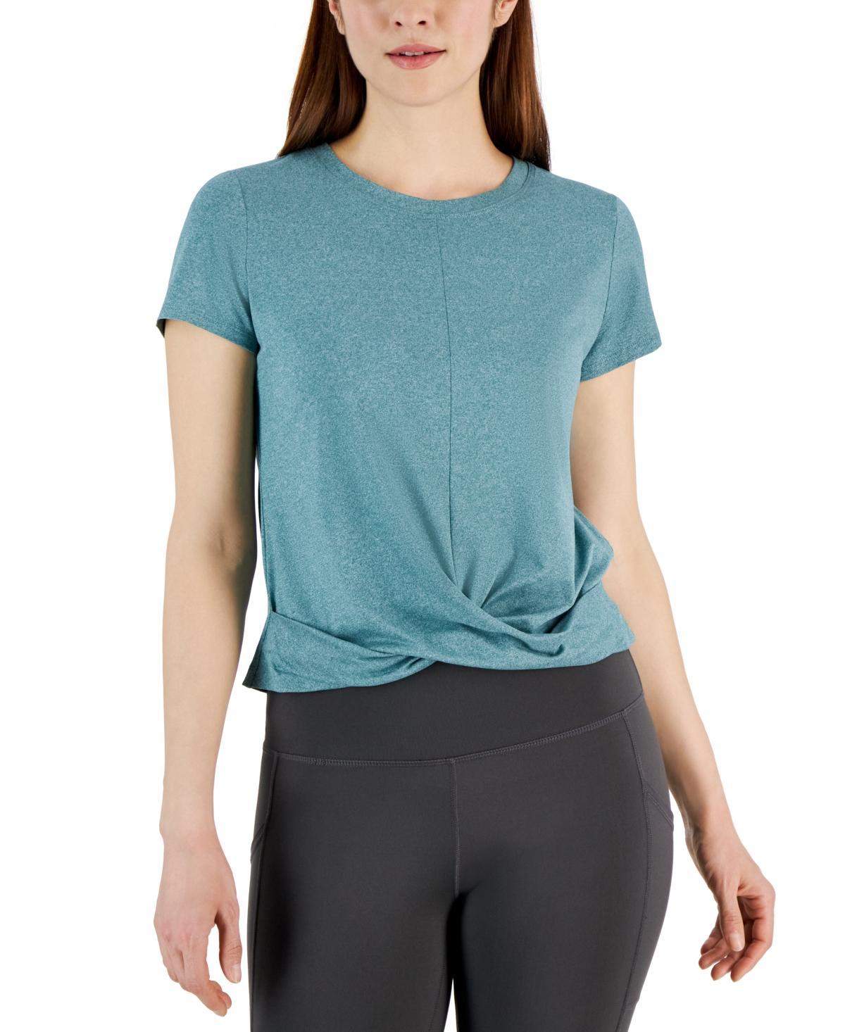 Id Ideology Womens Twist-Front Performance T-Shirt, Created for Macys Product Image