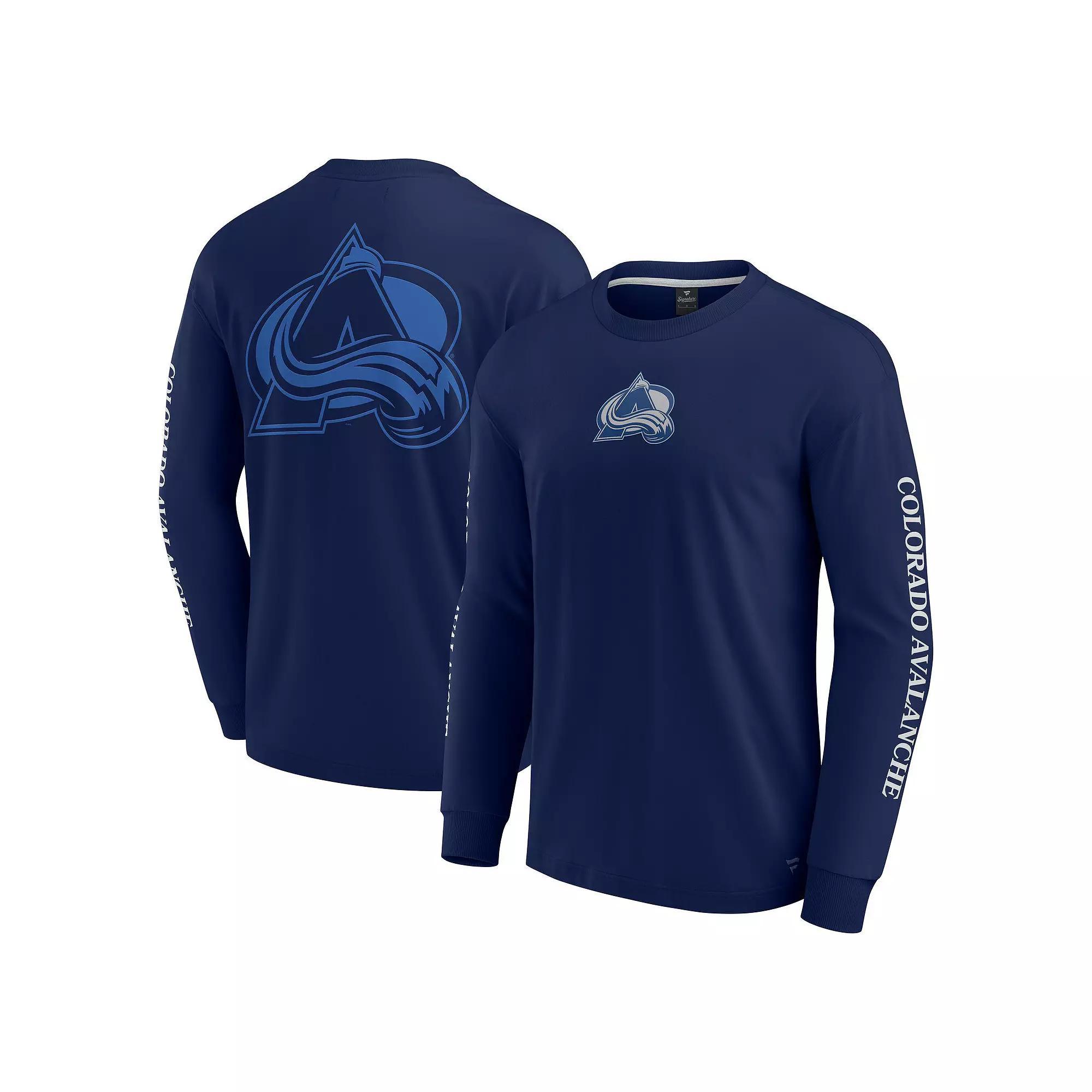 Men's Fanatics Navy Colorado Avalanche Elements Strive Long Sleeve T-Shirt, Size: 4XL, Blue Product Image