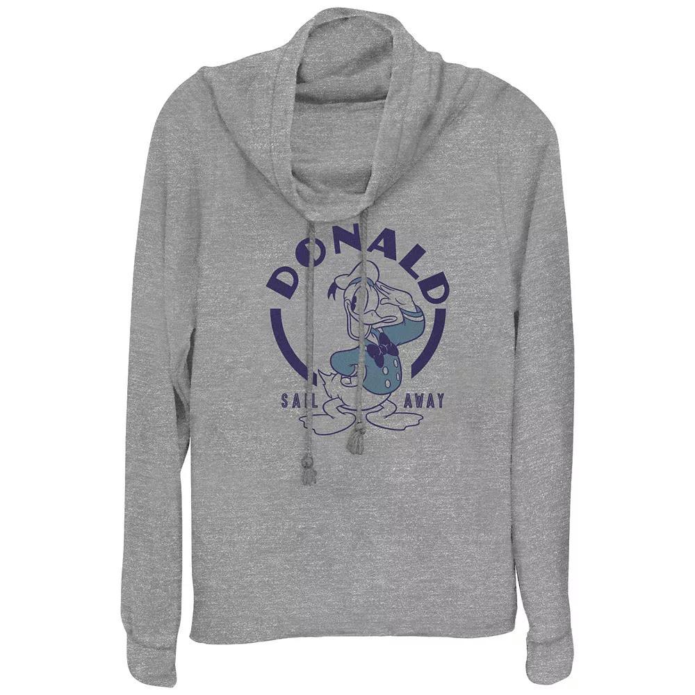 Disney's Minnie Mouse Classic Outfit Women's Cowlneck Graphic Lightweight Long Sleeve, Size: Small, Gray Grey Product Image