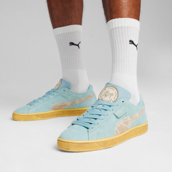 PUMA x PALM TREE CREW Suede B Men's Sneakers in Turquoise Surf/Vapor Grey Product Image