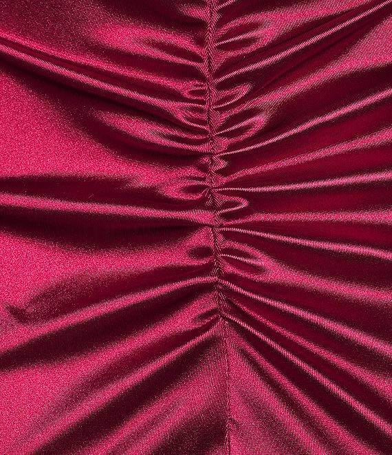 Next Up V-Neck Shirred Tulip Hem Dress Product Image