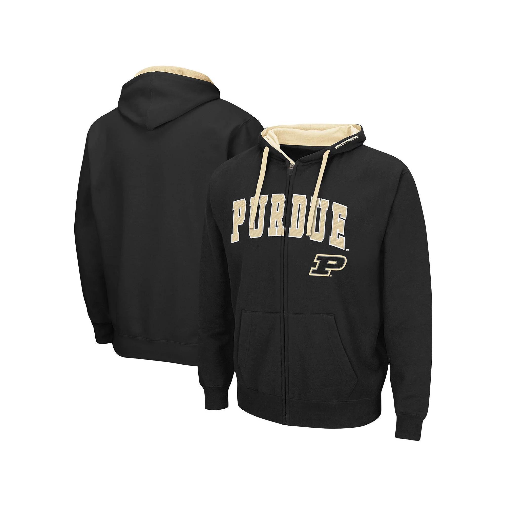 Men's Colosseum Black Purdue Boilermakers Big & Tall Full-Zip Hoodie, Size: 3XB Product Image