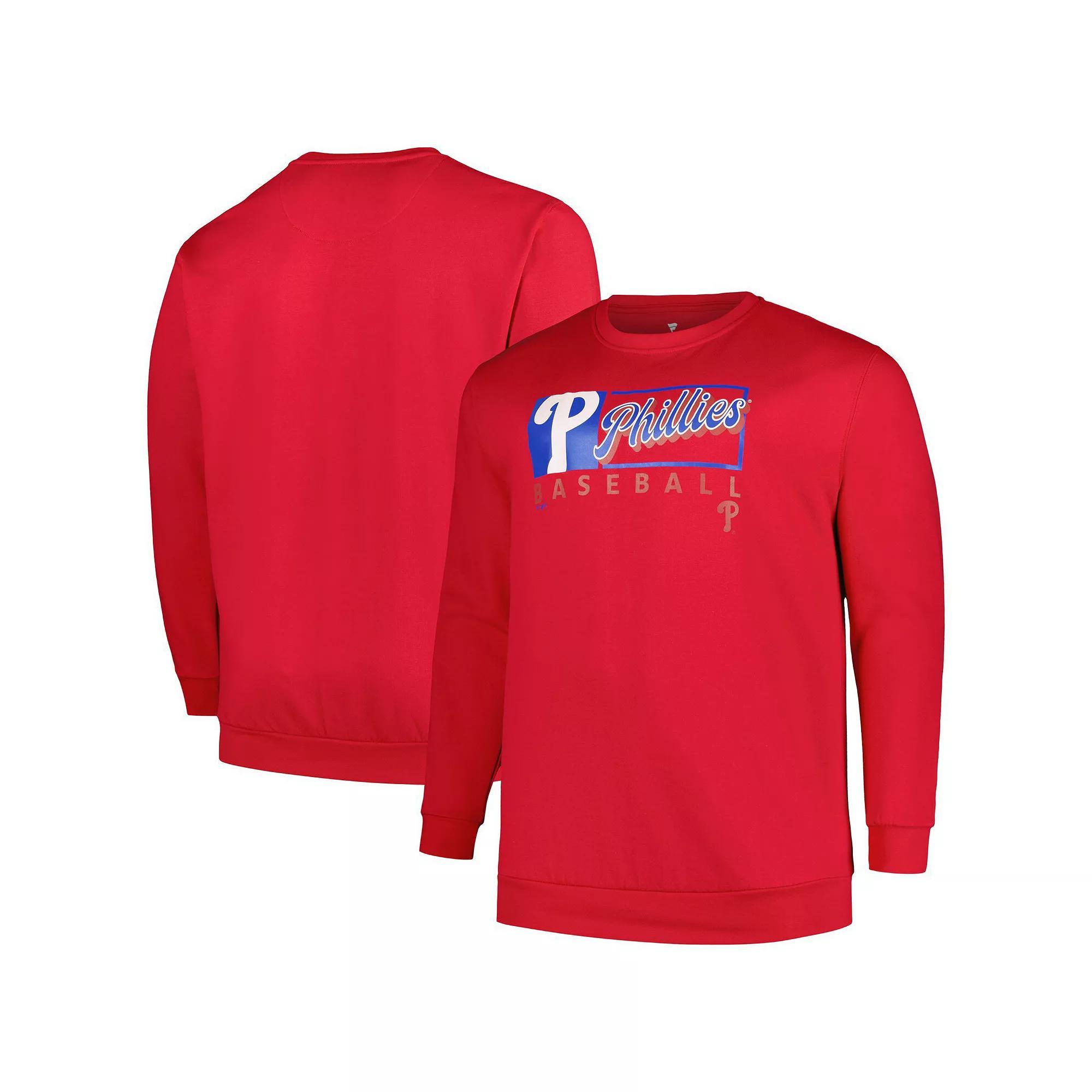 Mens Profile Philadelphia Phillies Big & Tall Pullover Sweatshirt Product Image