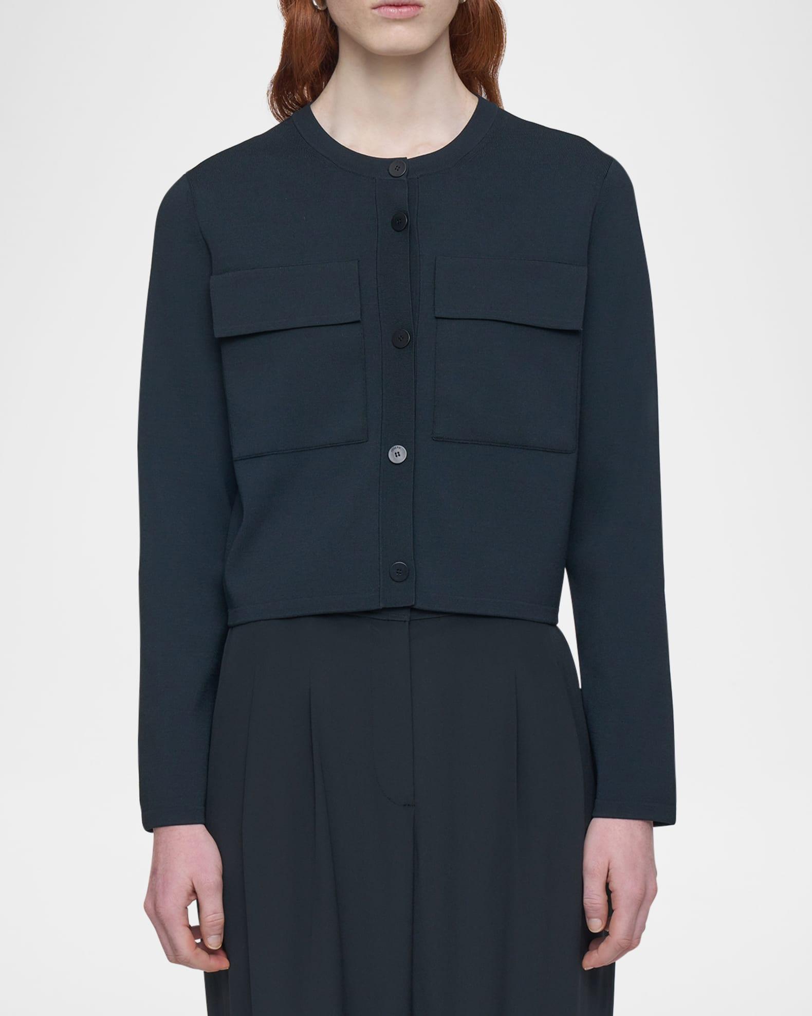 Viscose Knit Stretch Cardigan Jacket Product Image