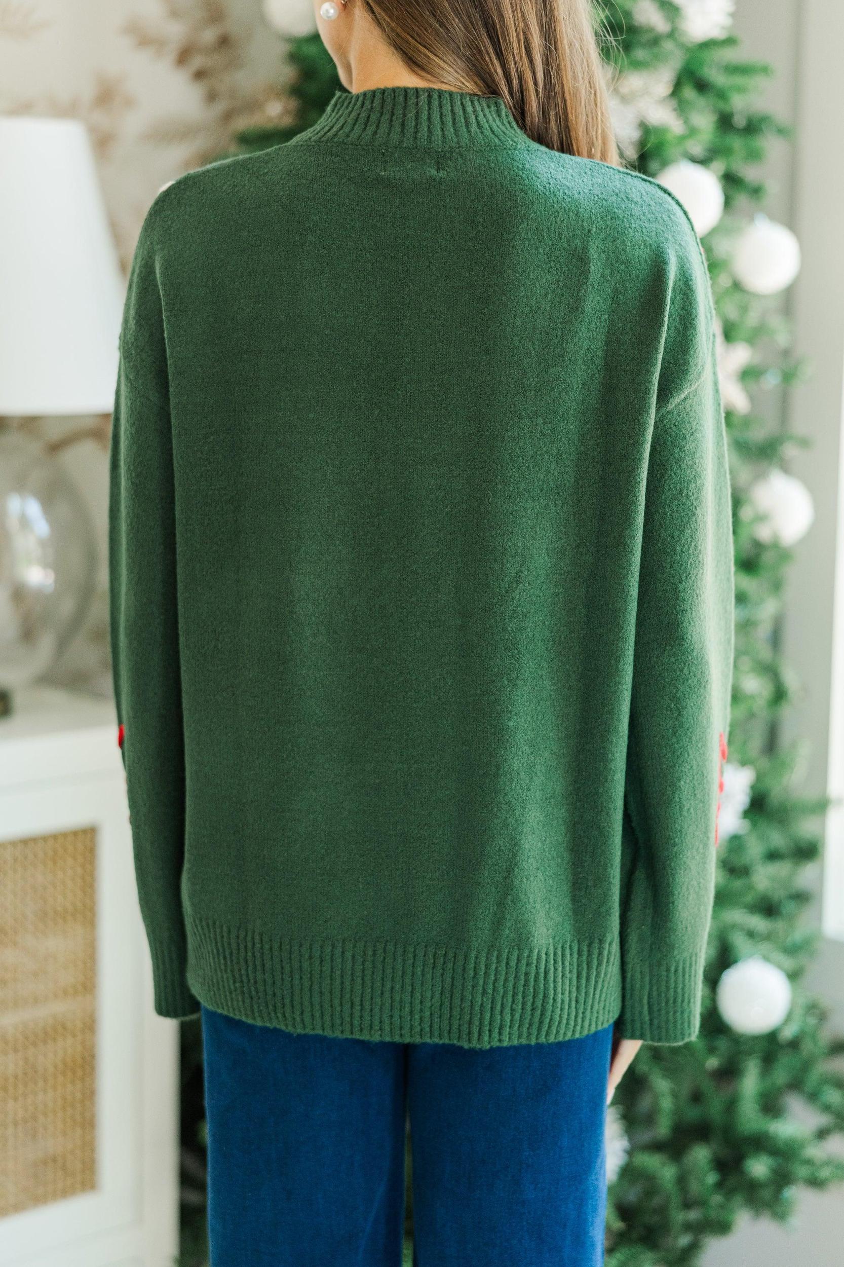 Keep You Close Emerald Floral Sweater Female Product Image