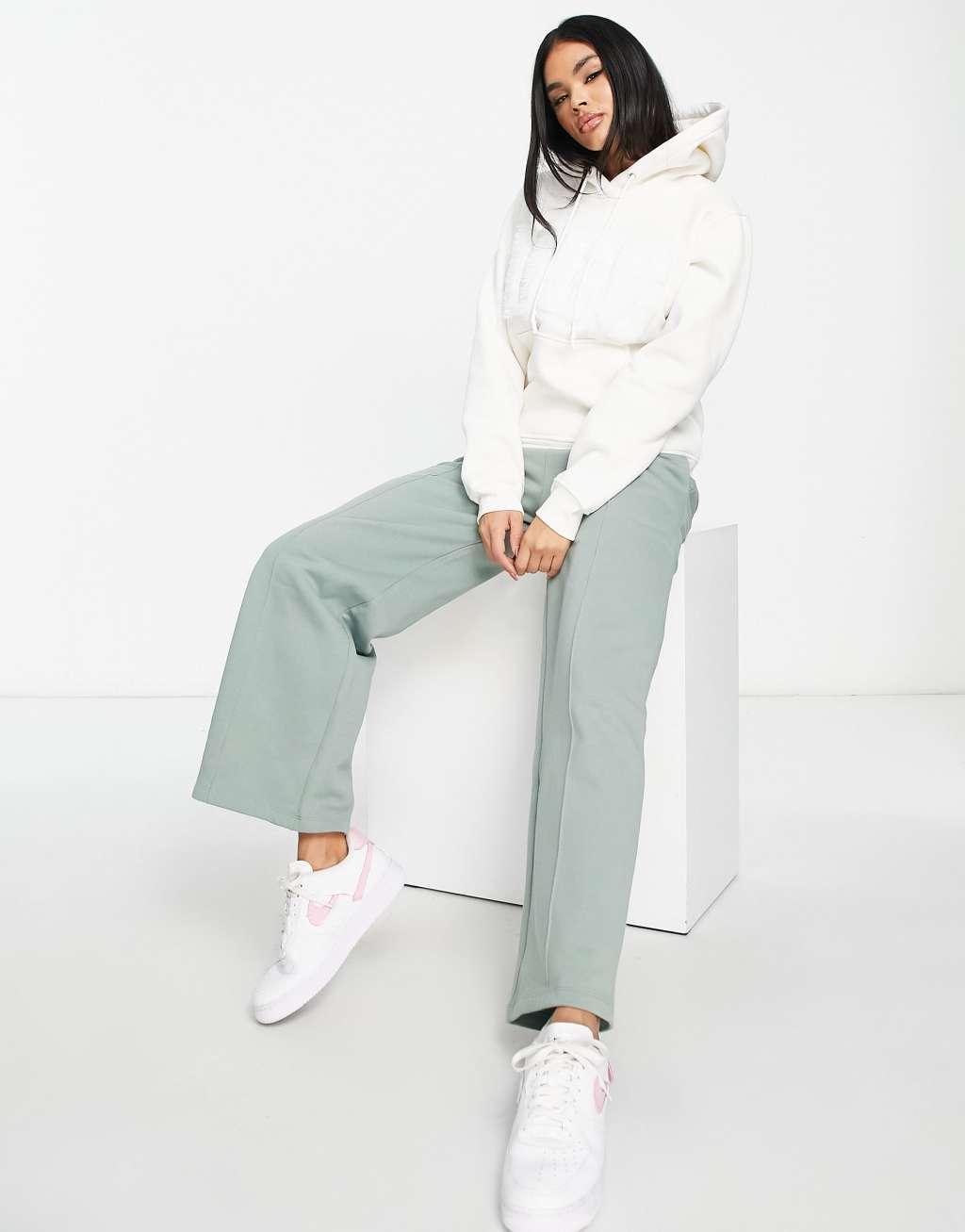 UGG Rey fuzzy logo hoodie in white Product Image