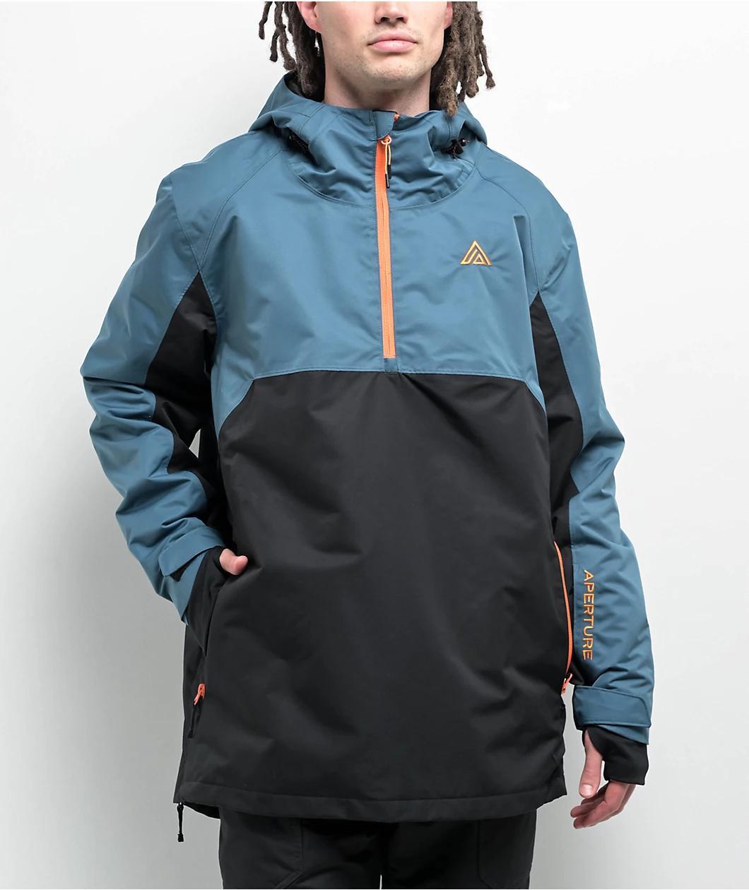 Aperture Atlas Turquoise Aqua & Black 10K Anorak Snowboard Jacket 2025 Product Image