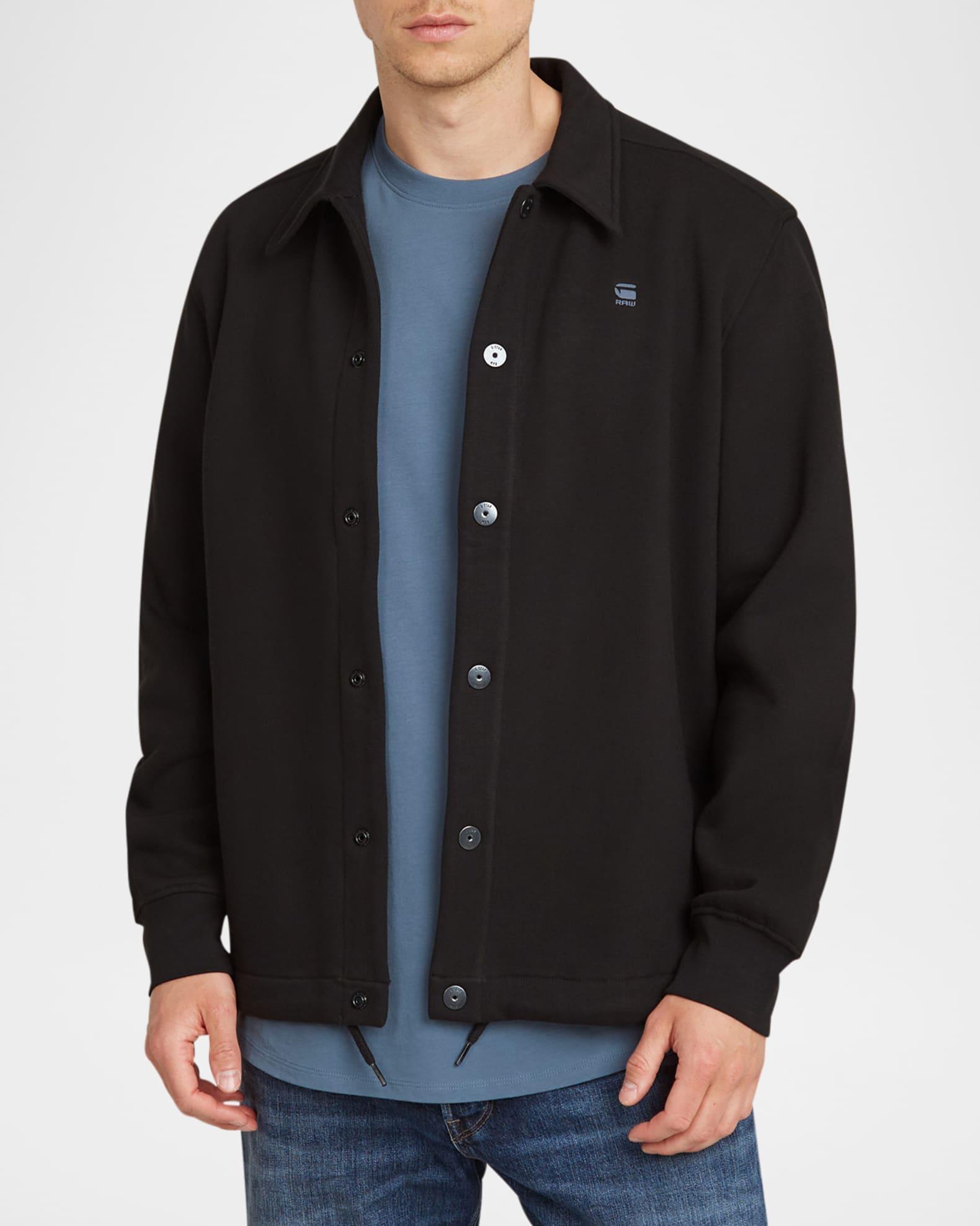 Men's Coach Snap-Front Sweater Jacket Product Image