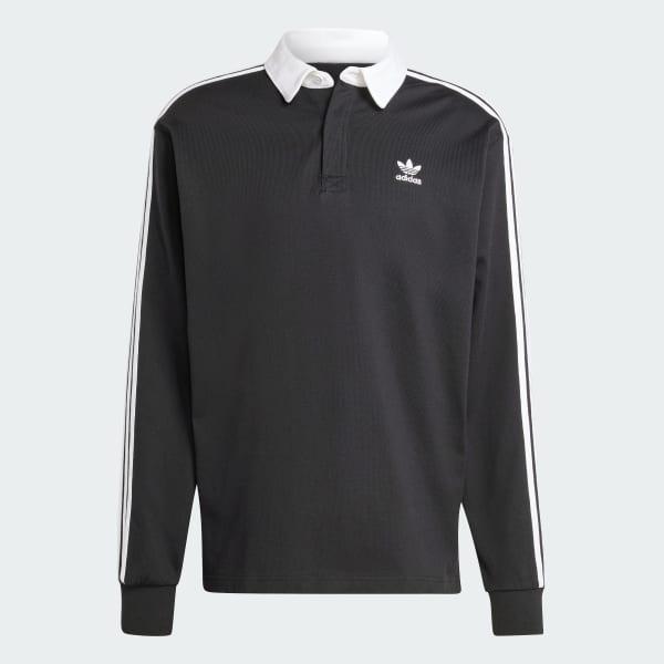 adidas Adicolor Rugby Polo Shirt Black XL Mens Product Image