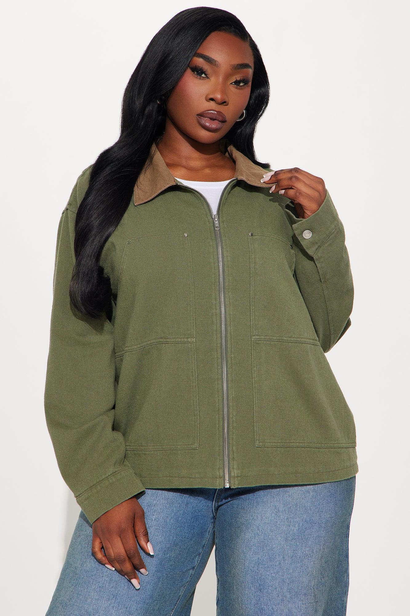 Leila Barn Jacket - Olive Product Image