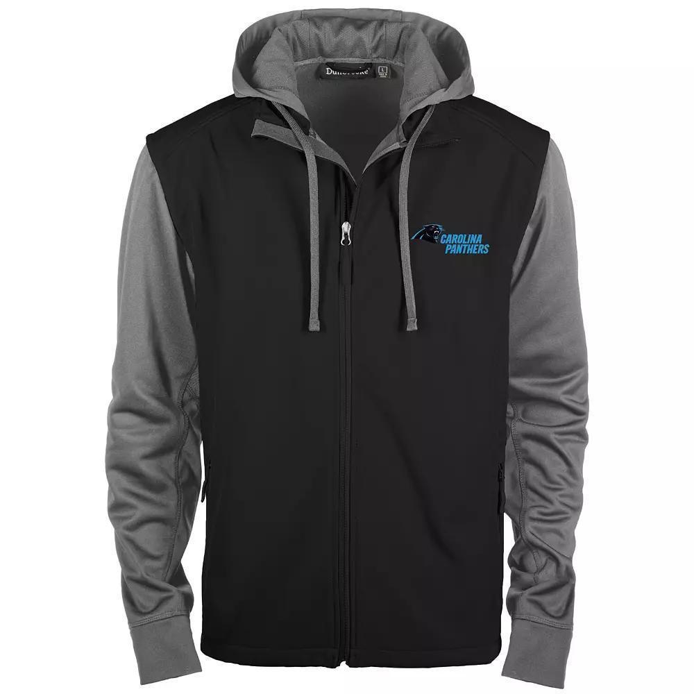 Men's Dunbrooke Black/Gray Carolina Panthers Alpha Full-Zip Jacket, Size: 2XL Product Image