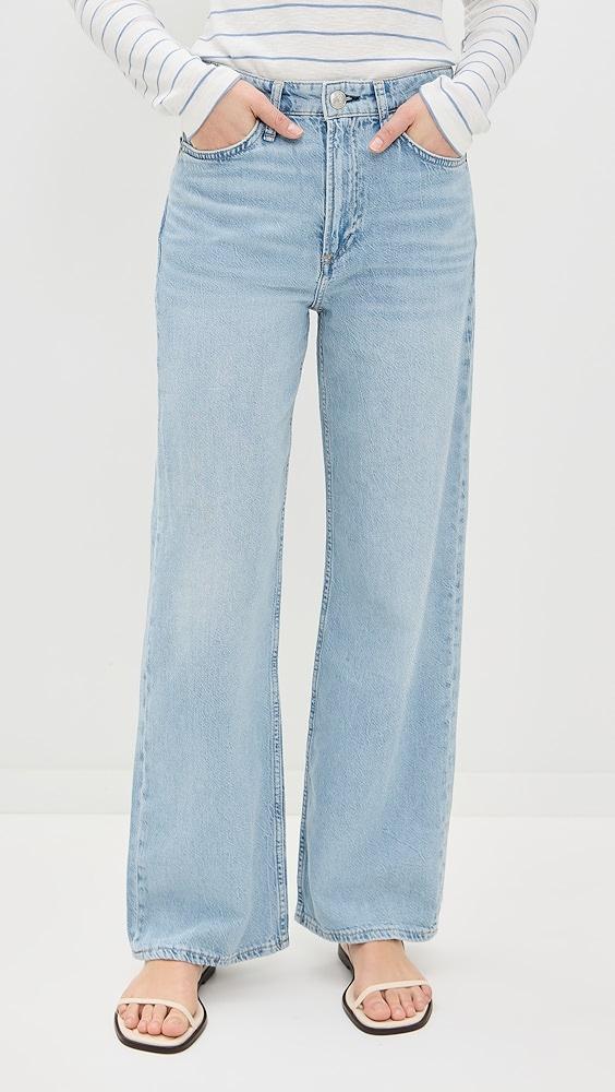 rag & bone Featherweight Logan Wide Leg Jeans | Shopbop Product Image