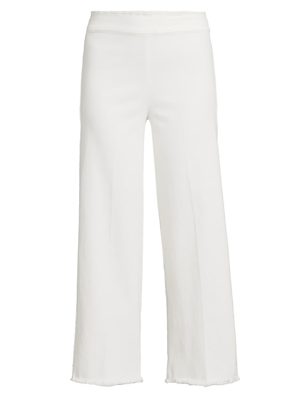 Womens Stretch-Denim Wide-Leg Jeans Product Image