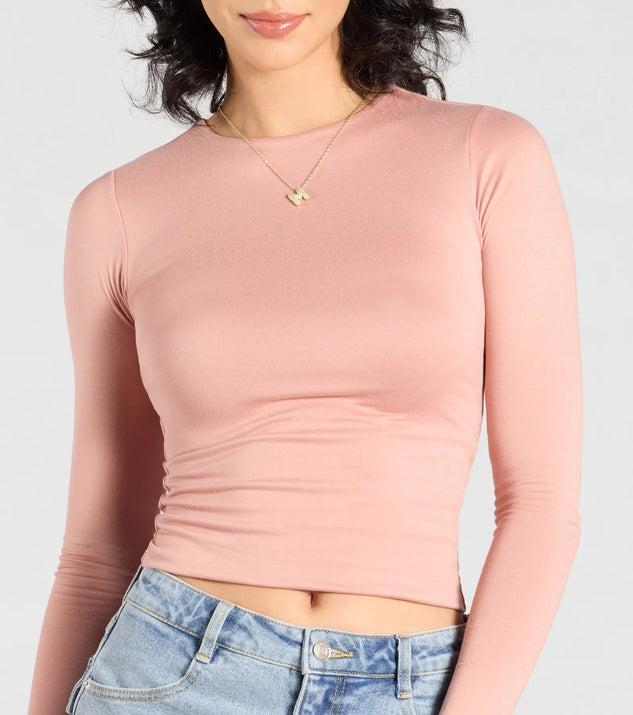 Essential Update Long Sleeve Crop Top Product Image