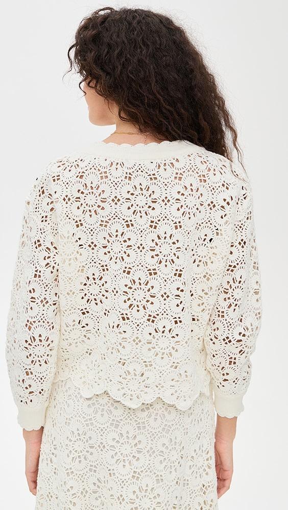 FARM Rio Flower Crochet Cardigan | Shopbop Product Image