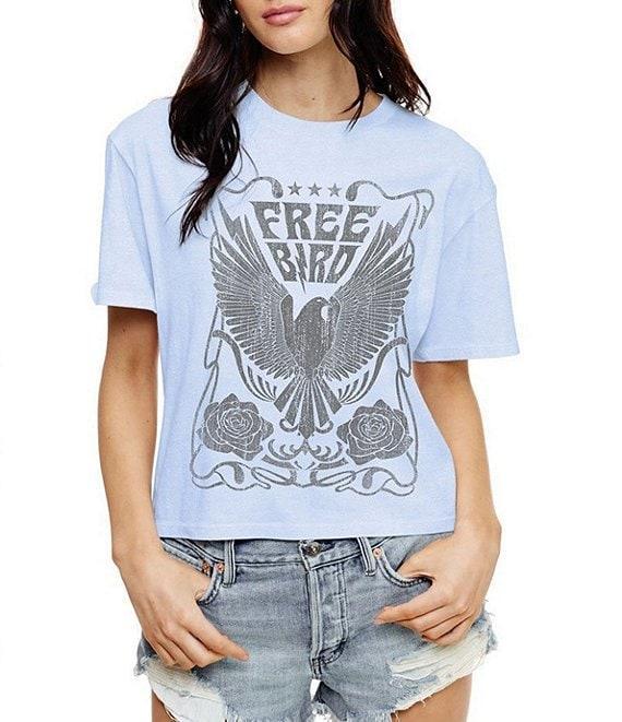 Zutter Knit Short Sleeve Free Bird Tee Shirt Product Image