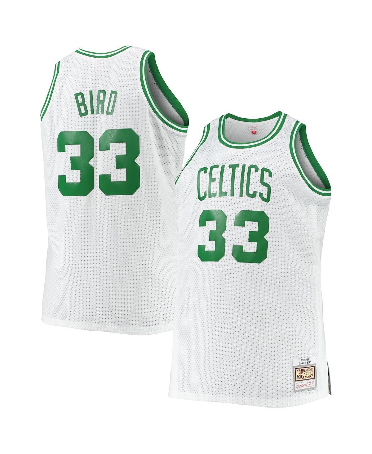 Men's Mitchell & Ness Larry Bird White Boston Celtics Big & Tall 1985-86 Hardwood Classics Swingman Jersey, Size: 5XLT Product Image