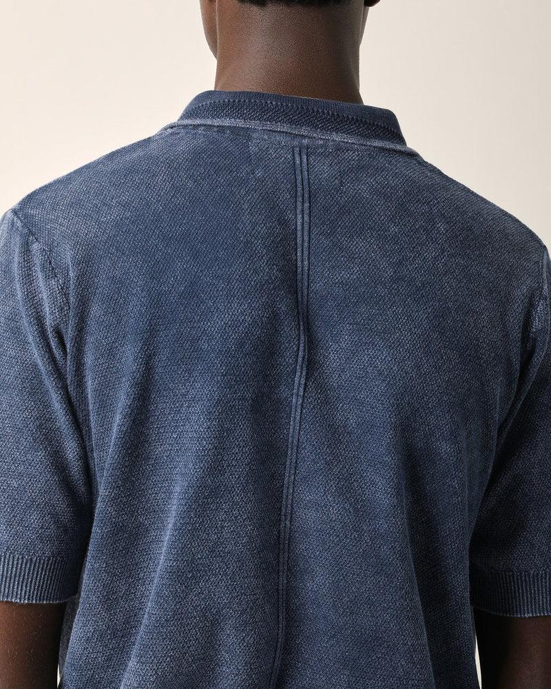 Rice Stitch Polo - Midnight Product Image
