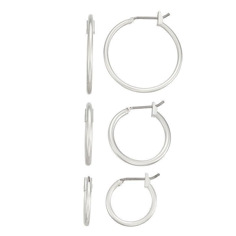 Napier Hoop Earring Set, Womens, Gold Tone Product Image