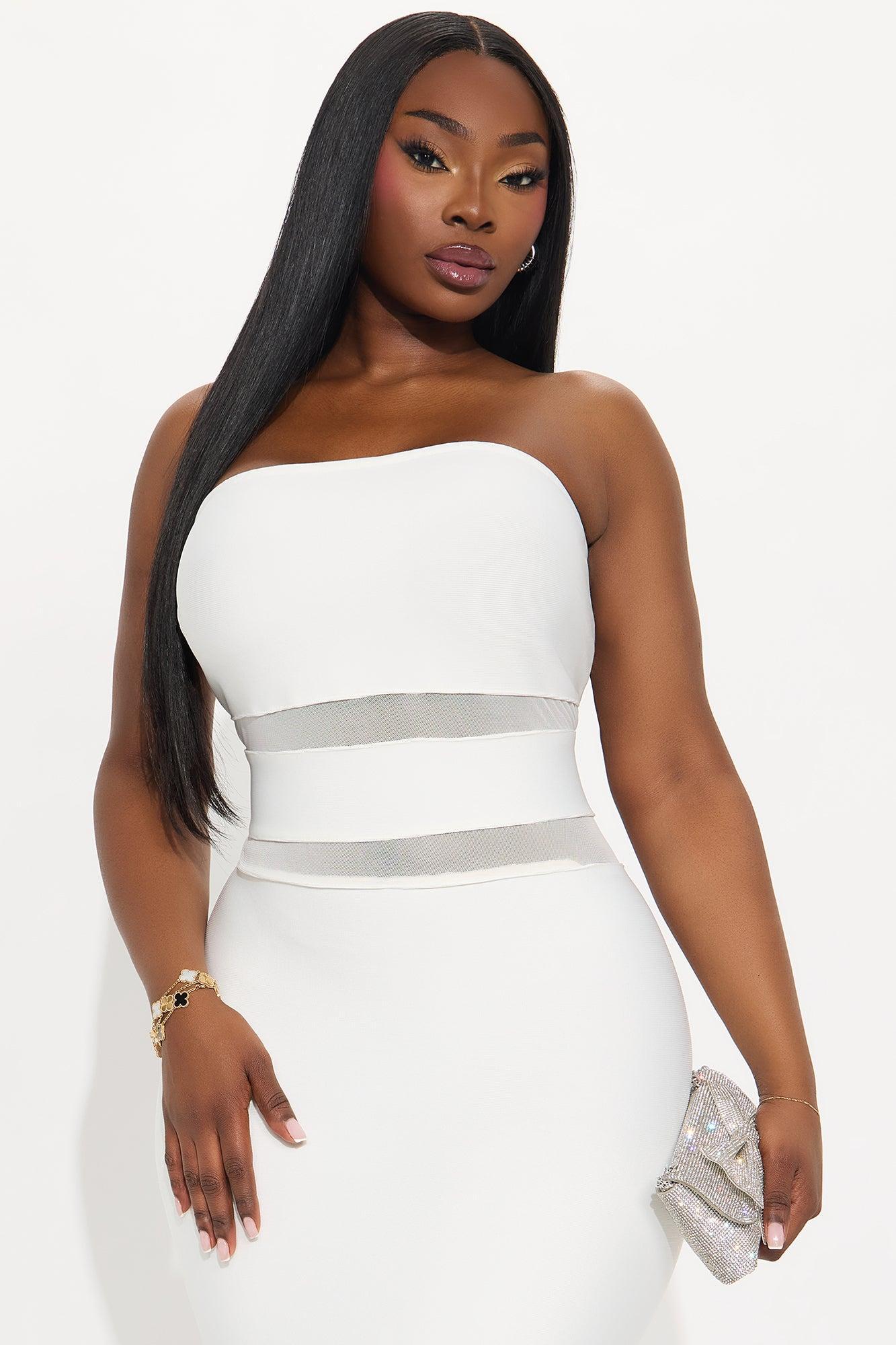 All Yours Bandage Maxi Dress - White Product Image
