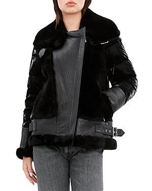 Dawn Levy Mel Shearling Panel Down Puffer Coat Product Image