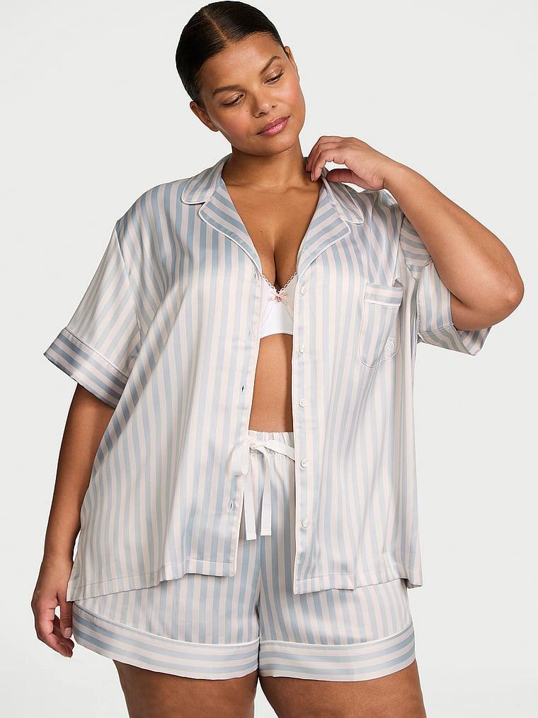 Glazed Satin Short Pajama Set Product Image