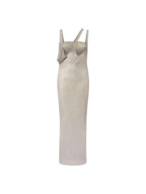 Pearl grey midi dress Product Image
