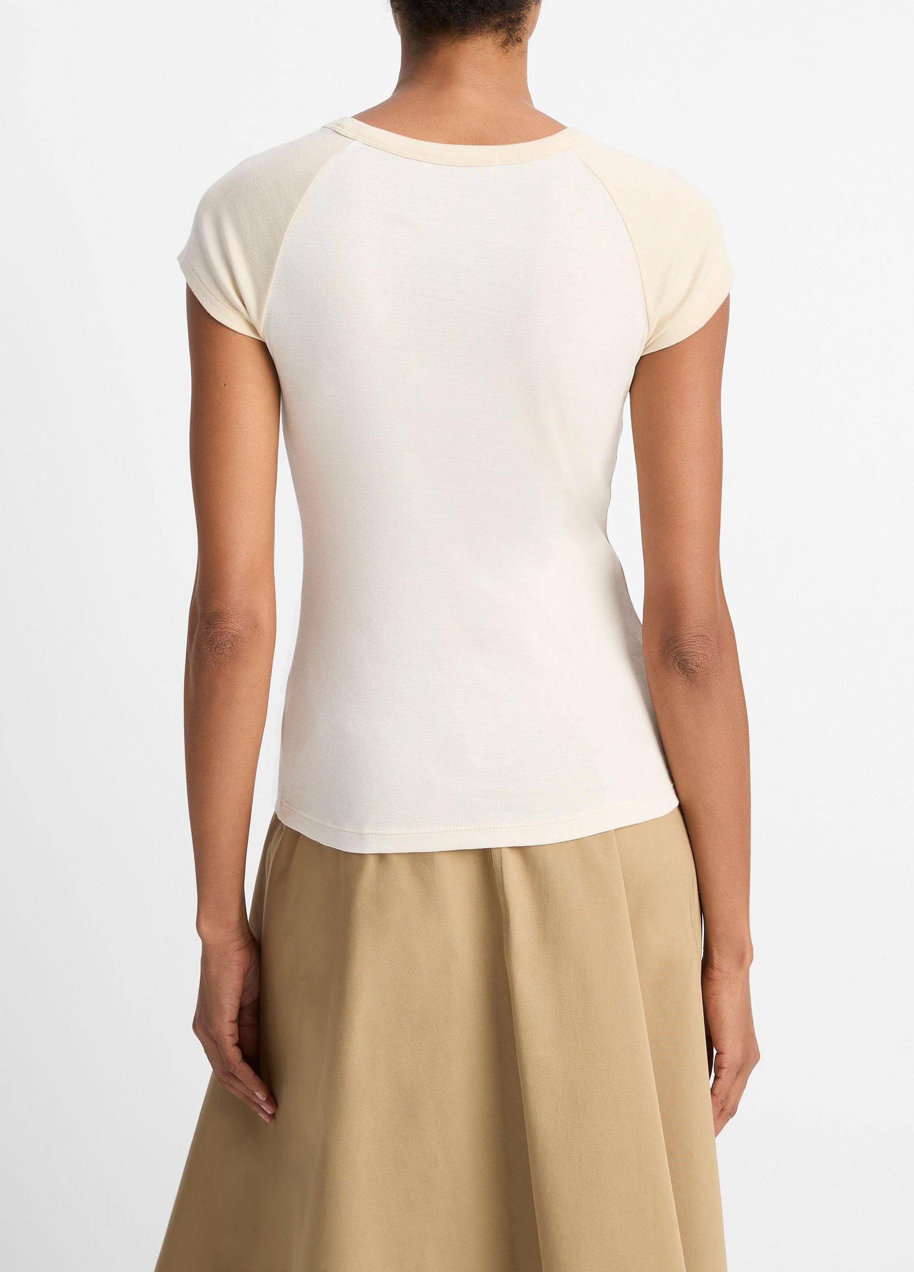 Colorblock Pima Cotton Raglan T-Shirt Product Image