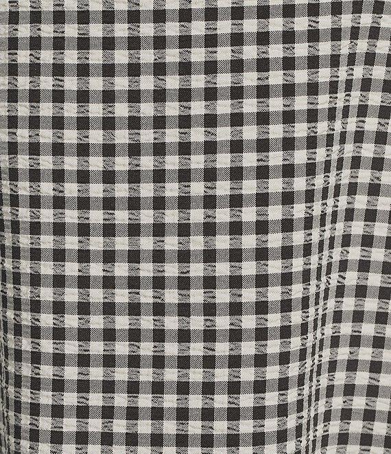 Gianni Bini Amelia Gingham Square Neck Sleeveless Tie Back Midi A-Line Dress Product Image