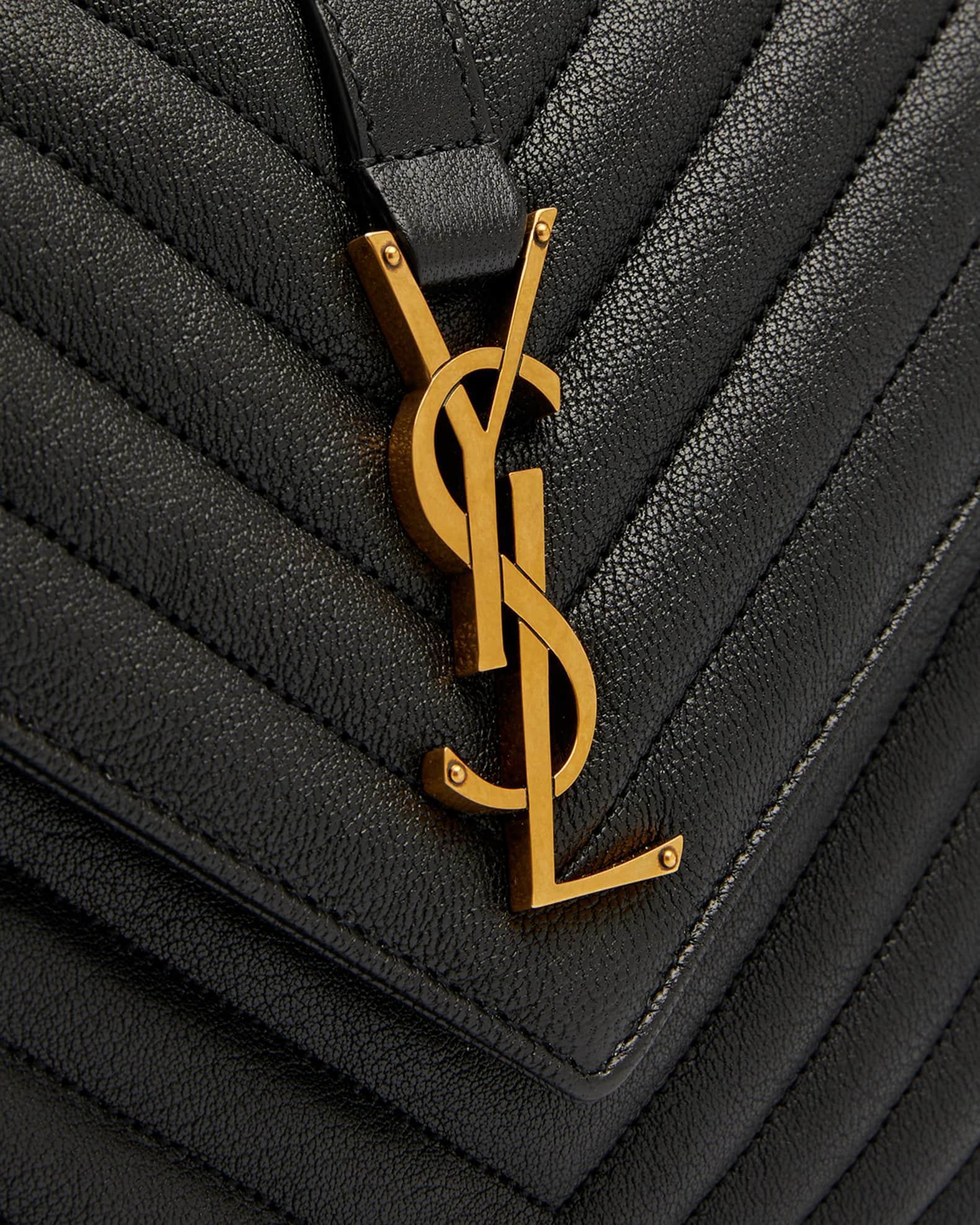 College Medium Flap YSL Shoulder Bag in Quilted Leather Product Image