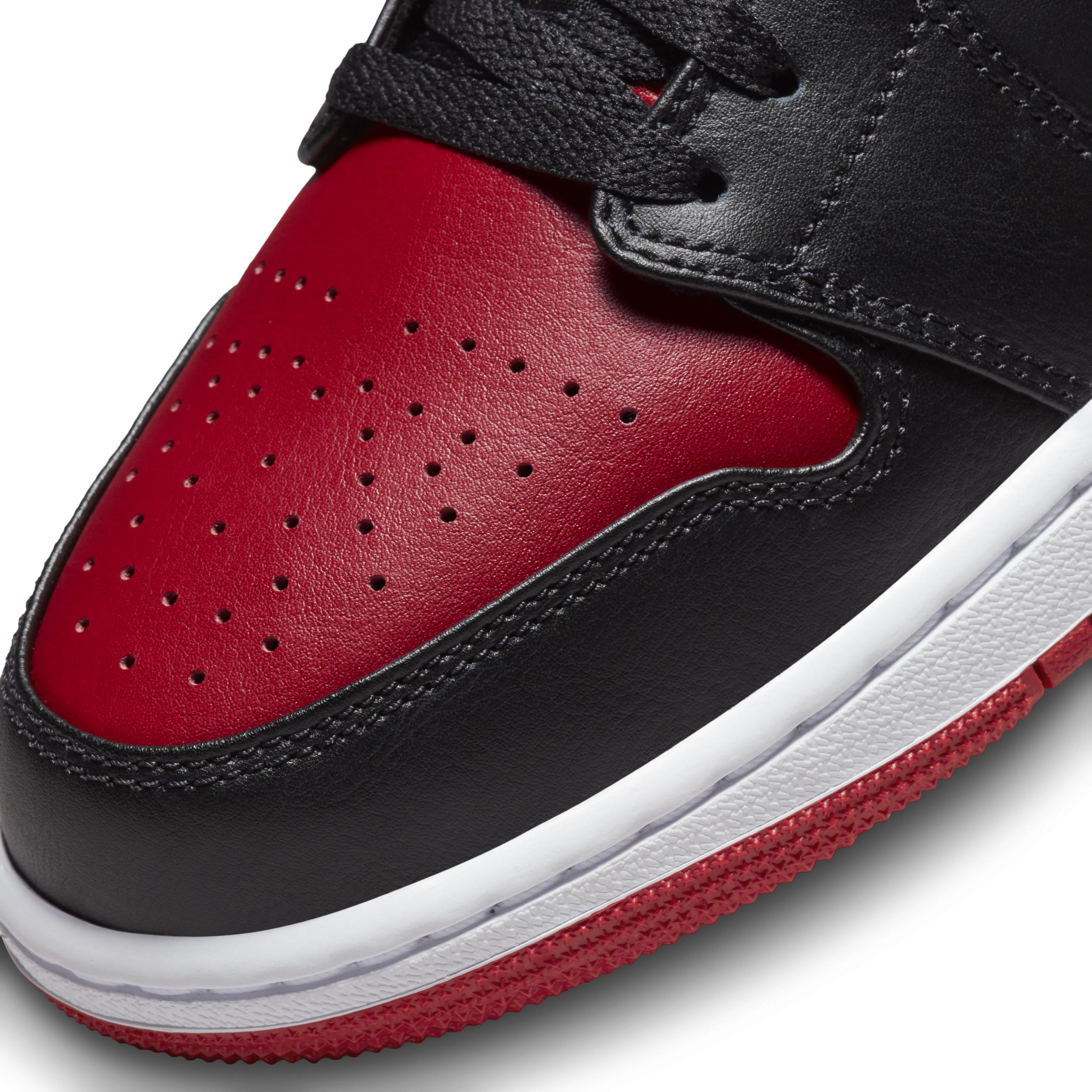 Jordan Mens AJ 1 Low - Shoes Gym Red/Black/White Product Image
