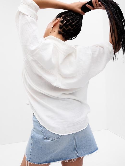Crinkle Gauze Big Shirt Product Image