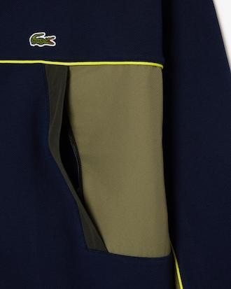 Men's Loose Fit Zip-Up Piqué Sweatshirt Product Image