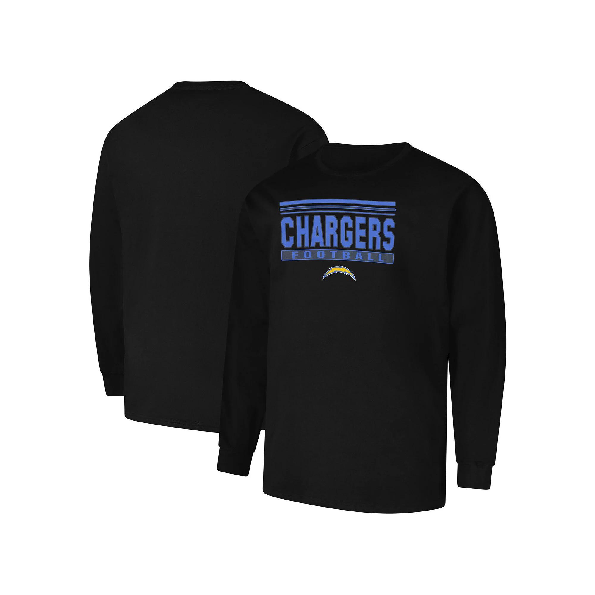 Men's Profile  Black Los Angeles Chargers Big & Tall Pop Long Sleeve T-Shirt, Size: 5XB Product Image