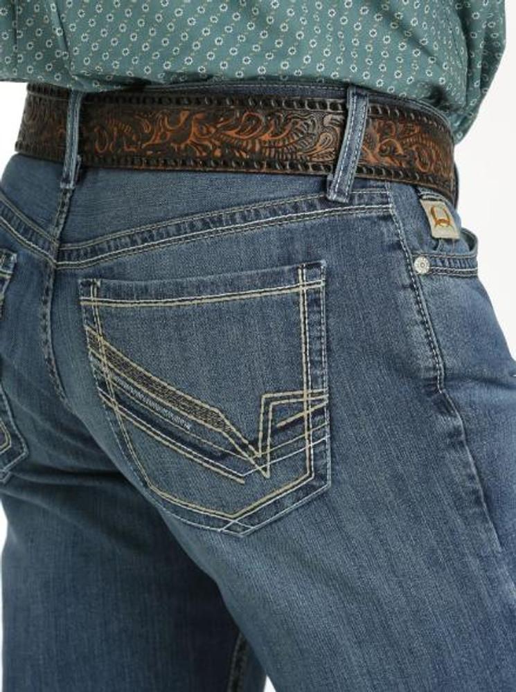 SALE Cinch® Men's Ian MR Slim Medium Stone Boot Cut Jeans Product Image