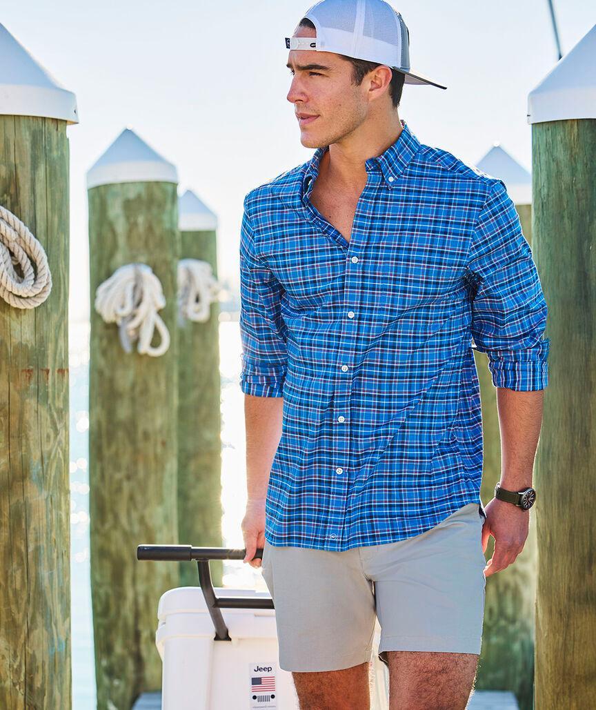 Plaid Performance Cotton Shirt Product Image