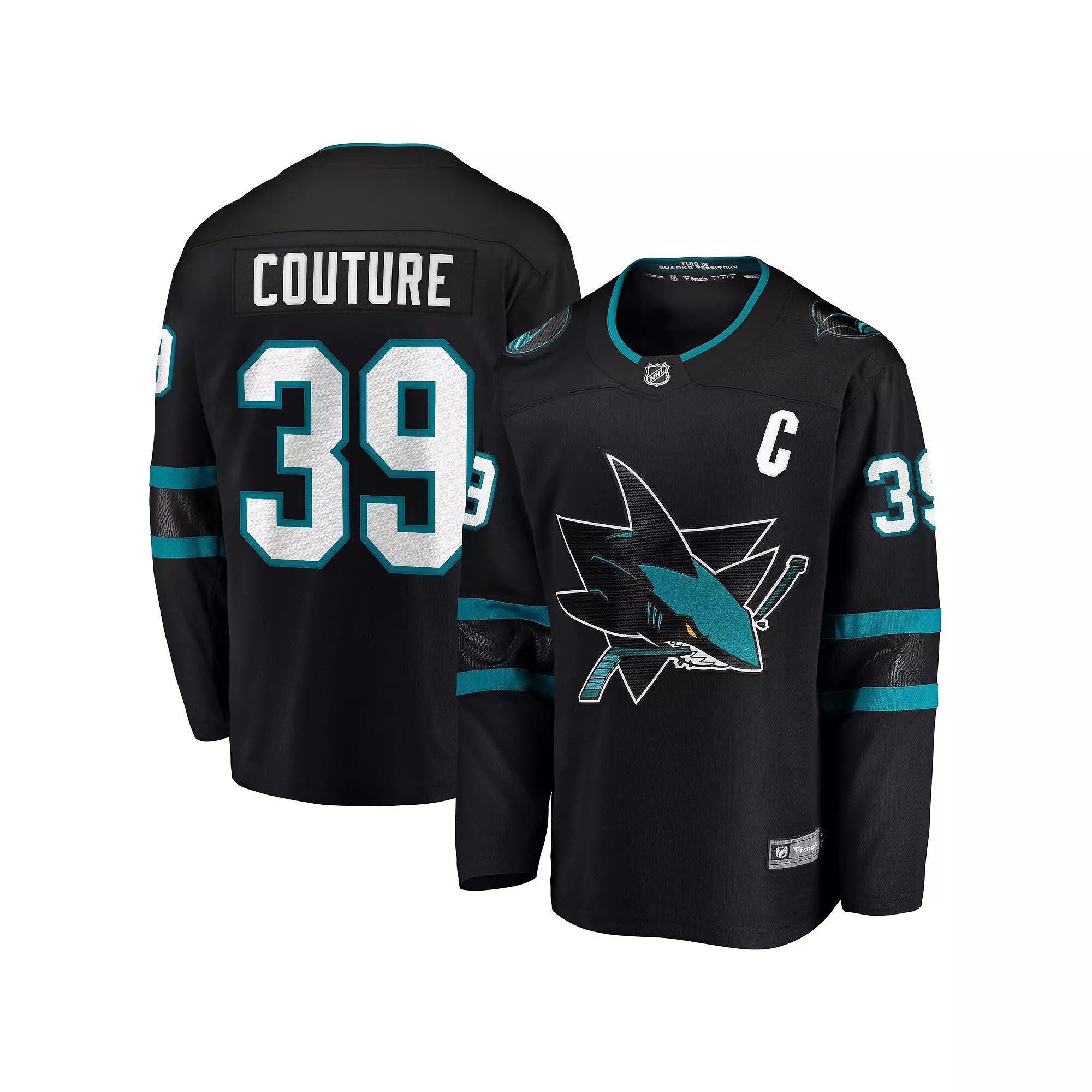 Mens Fanatics Logan Couture Black San Jose Sharks Alternate Premier Breakaway Player Captain Jersey Product Image