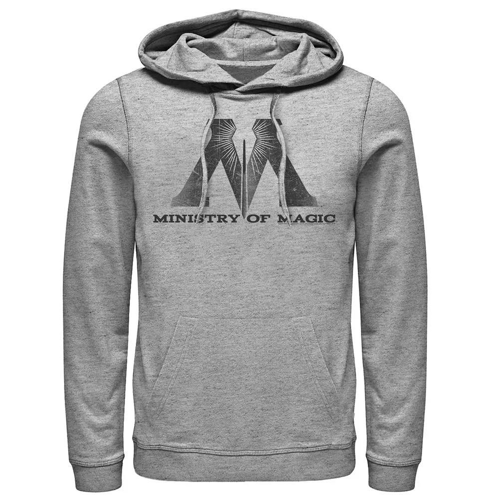 Men's Harry Potter Ministry Of Magic Logo Graphic Pullover Hoodie, Size: XXL, Athletic Grey Product Image