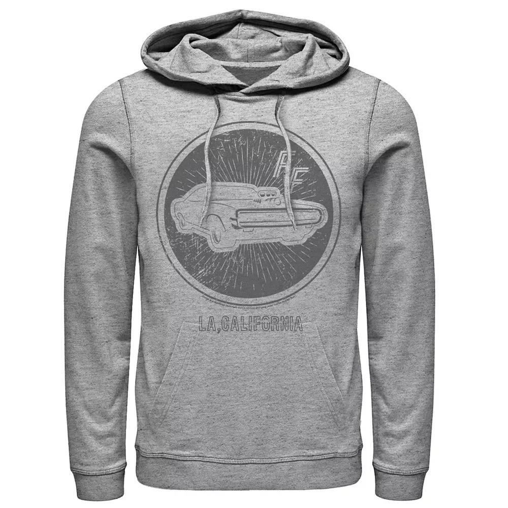 Men's Fast & Furious Sports Car Badge Hoodie, Size: Large, Athletic Grey Product Image