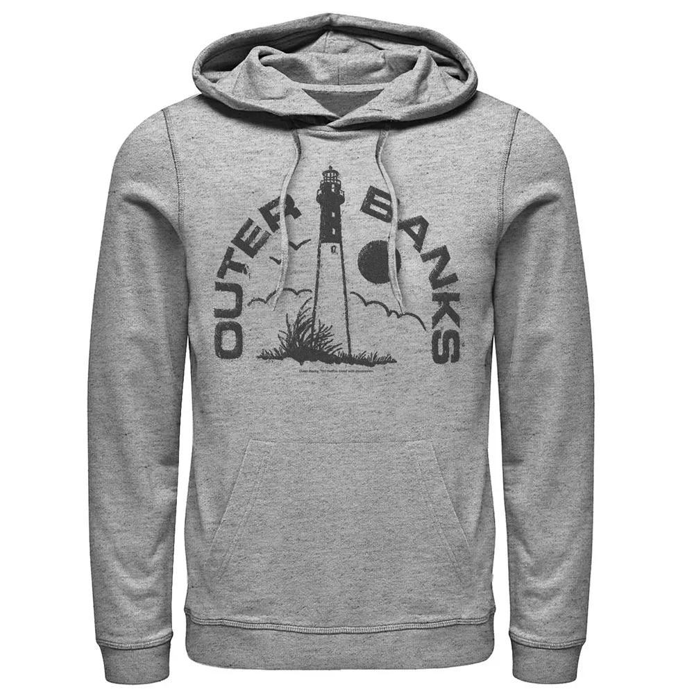 Men's Outer Banks Landscape Stamp Hoodie, Boy's, Size: Large, Athletic Grey Product Image