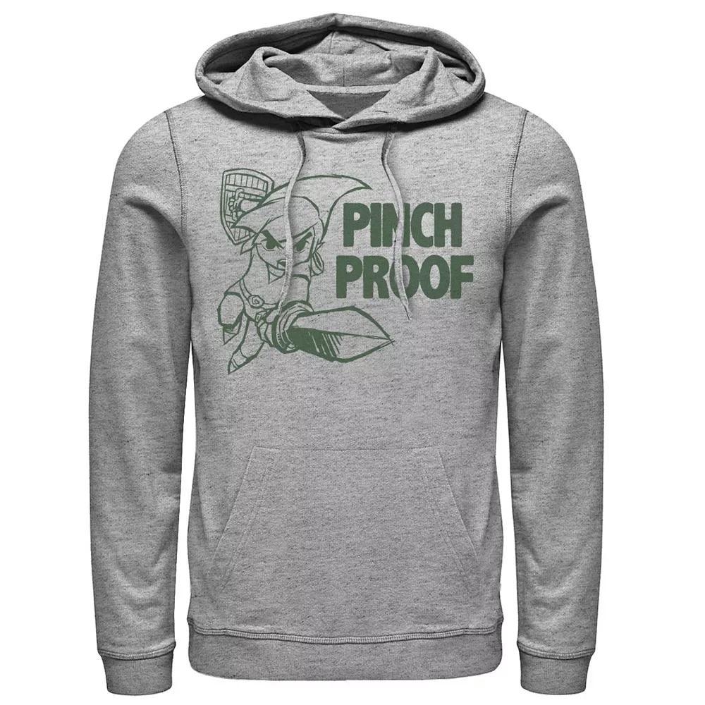 Men's Nintendo Legend of Zelda St. Patty's Link Pinch Proof Hoodie, Size: XL, Athletic Grey Product Image