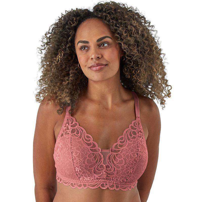 Bali® Lace Desire® Wireless Bra DF6591, Women's, Size: XL, Brown Product Image
