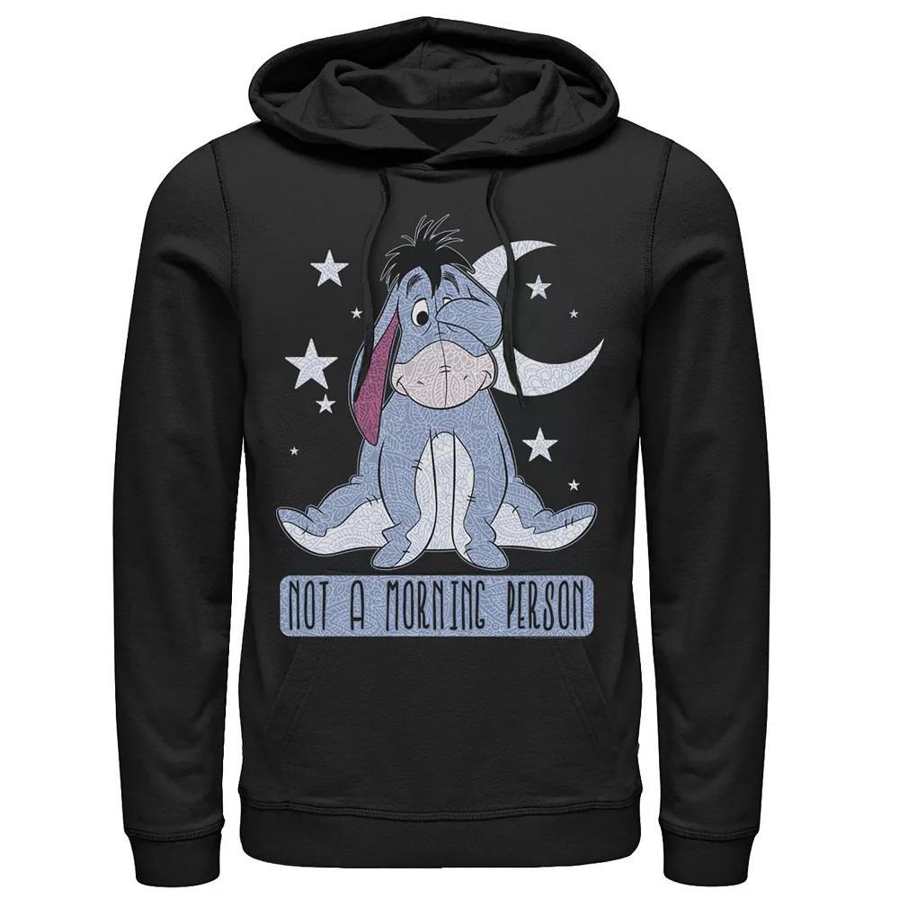 Disney's Winnie The Pooh Eeyore Not A Morning Person Men's Hoodie, Size: XL, Black Product Image