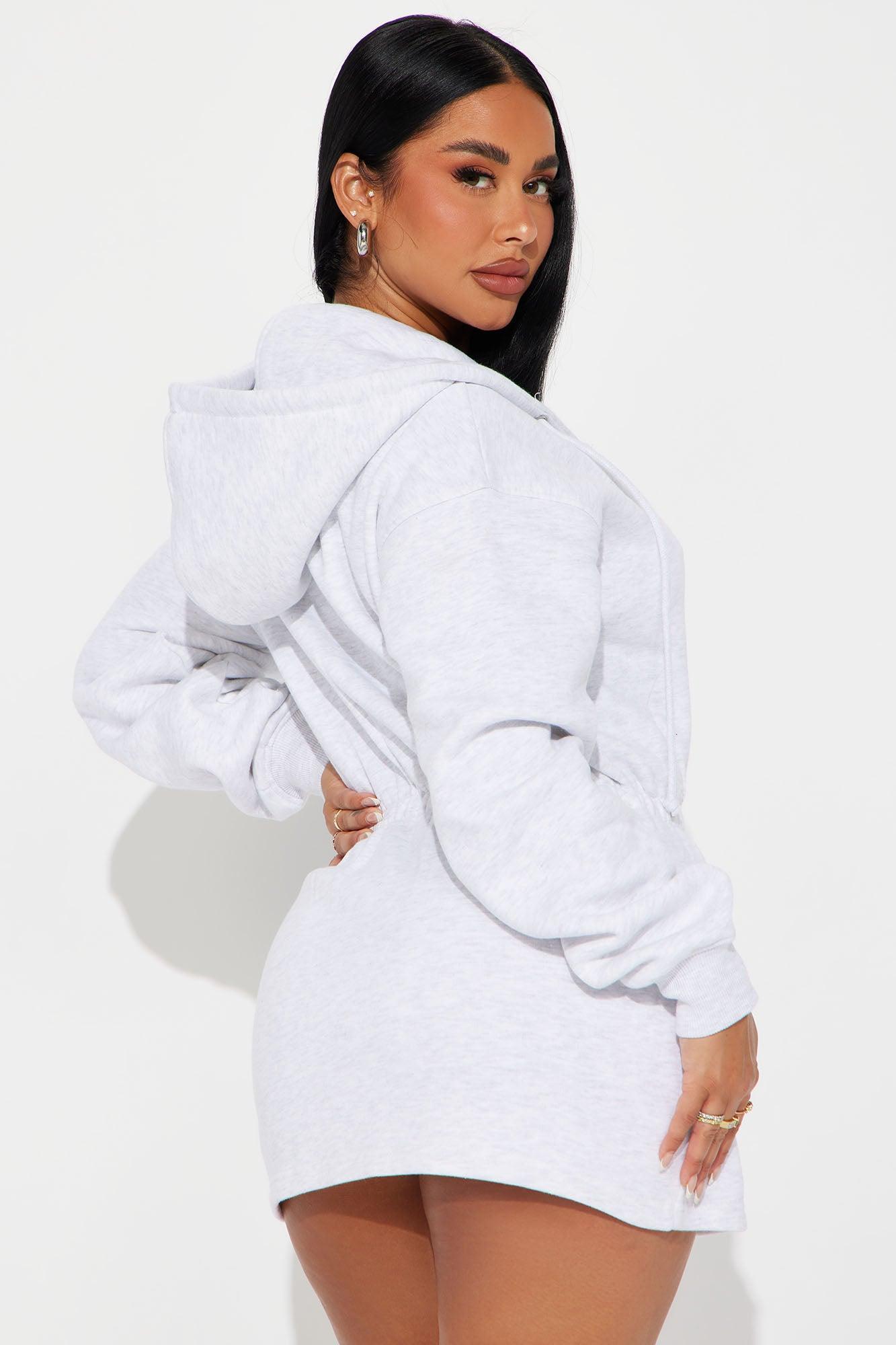 Ciara Micro Mini Dress - Heather Grey Product Image
